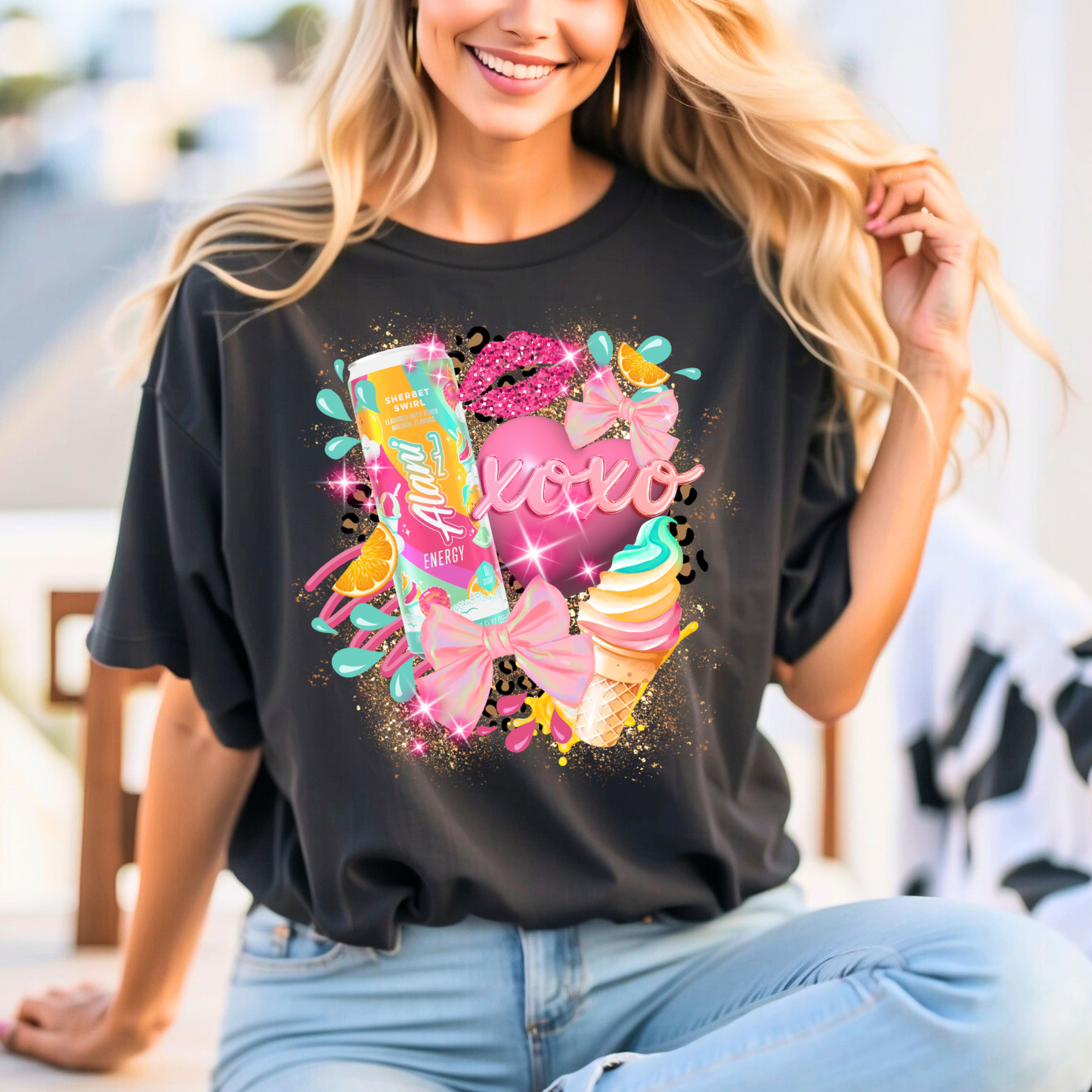 Alani Sherbet SwirlTee/Sweatshirt