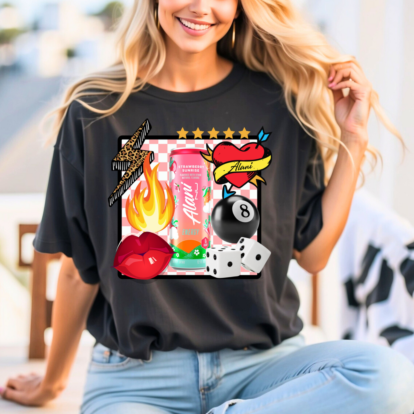 Alani Strawberry Sunrise Tee/Sweatshirt