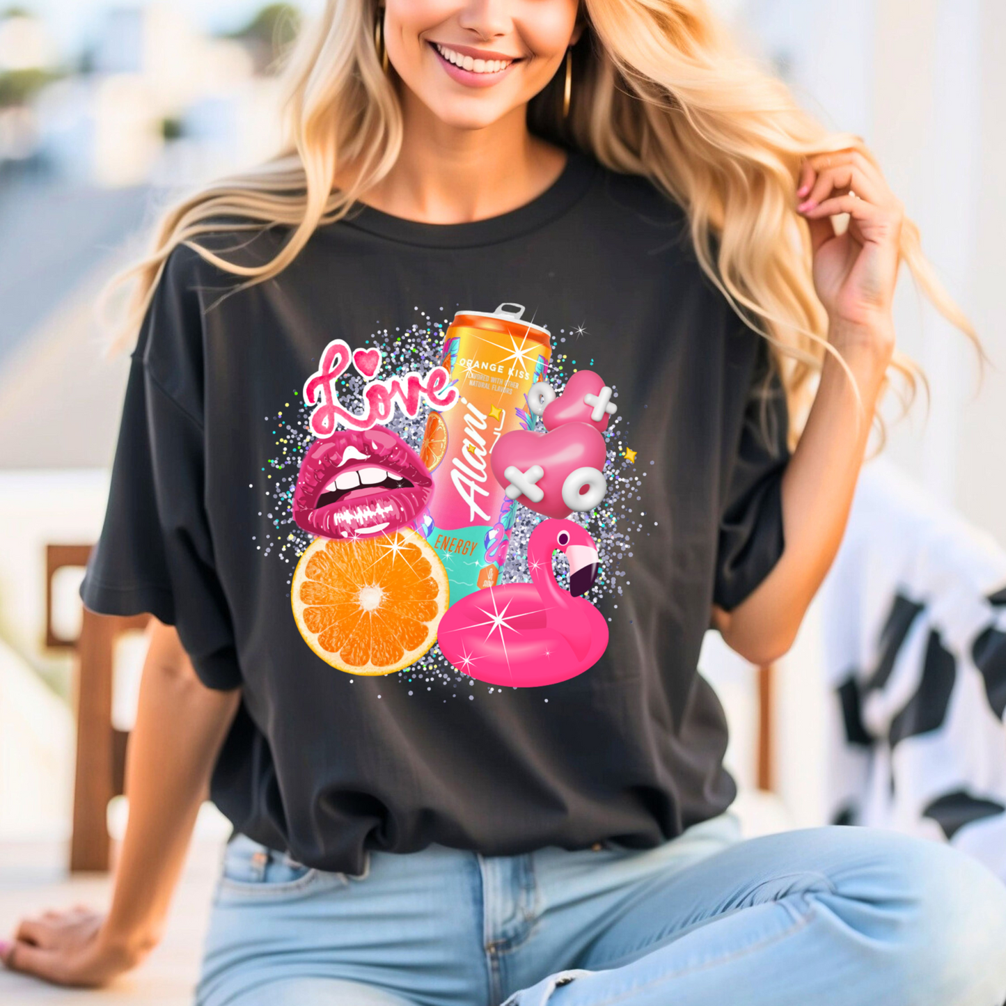 Alani Orange Kiss Tee/Sweatshirt