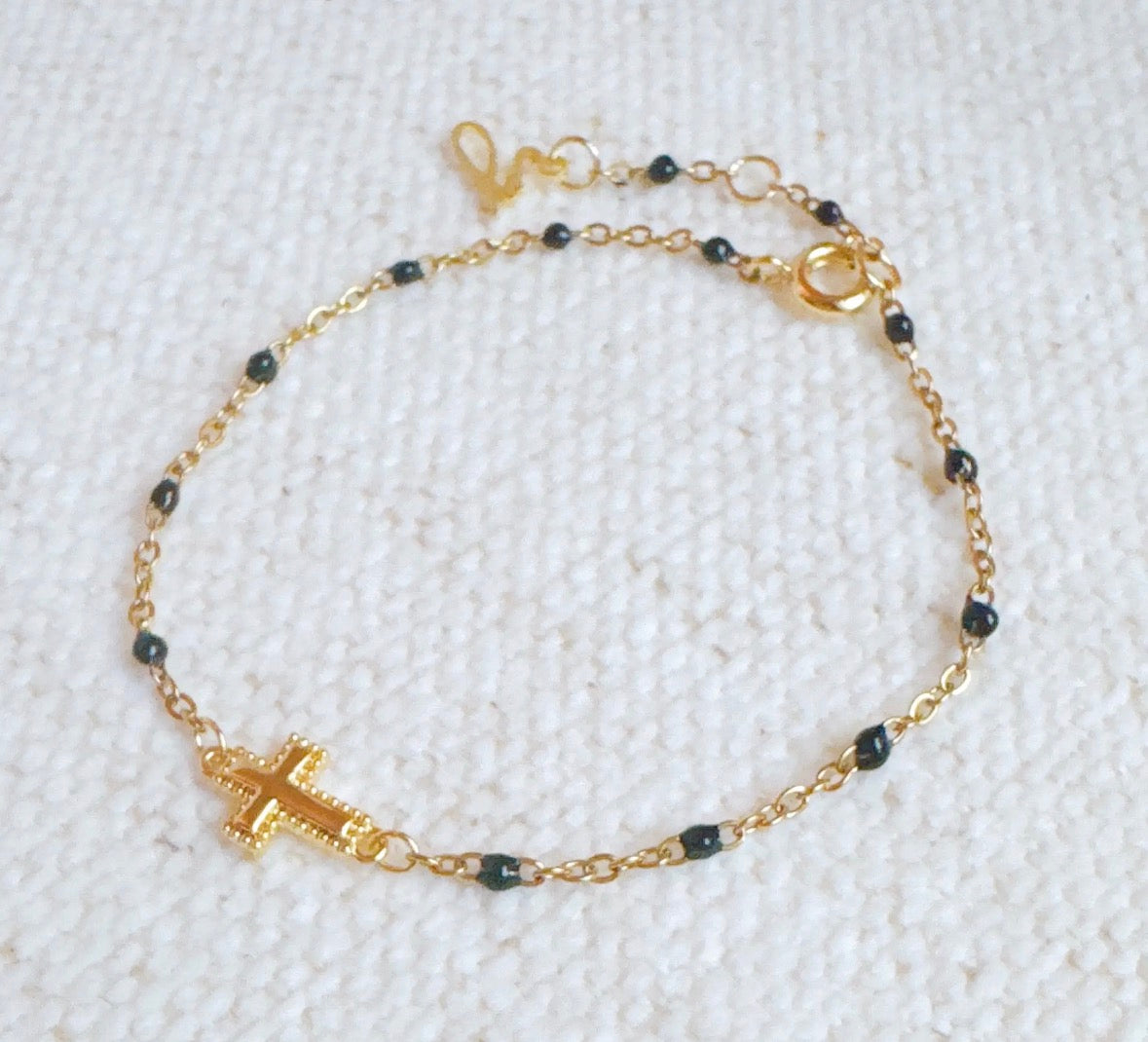 Dots Chain Cross Bracelet