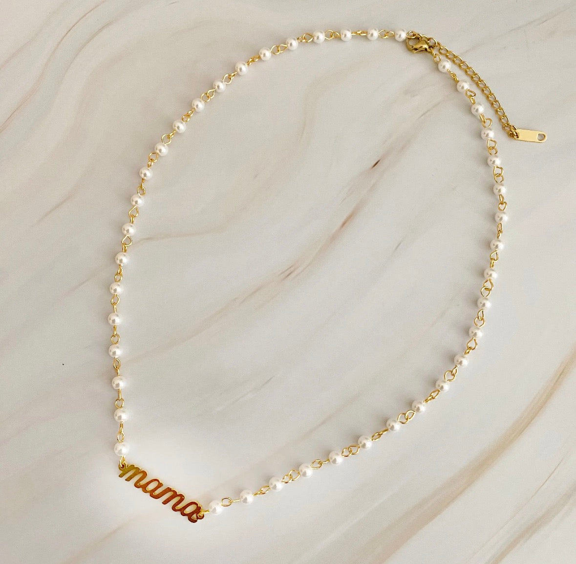 Mama Pearl Chain Necklace