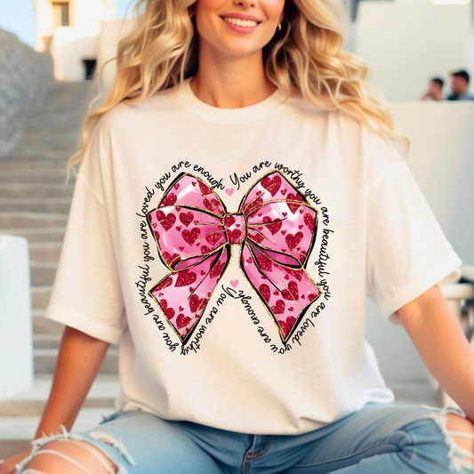 Coquette You are Worthy Tee/Sweatshirt