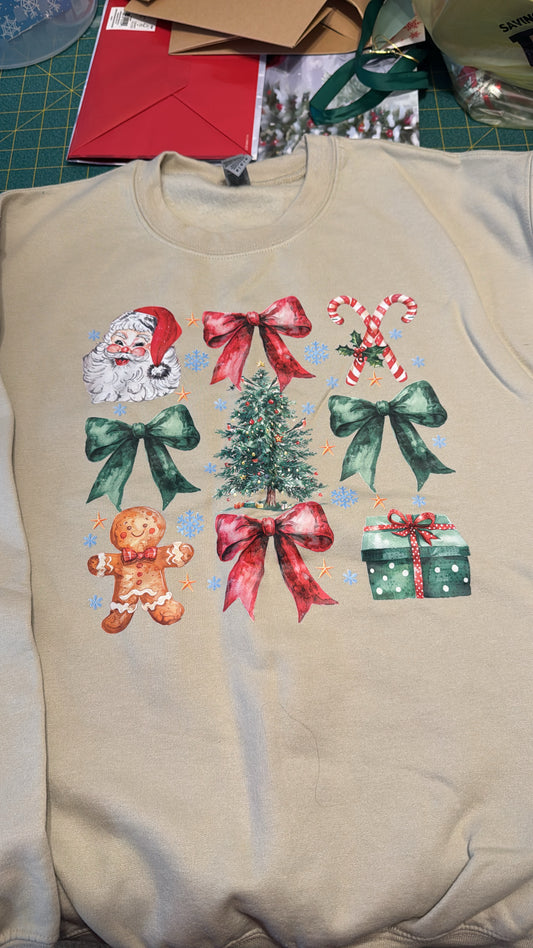 Christmas Collage Crewneck- Medium