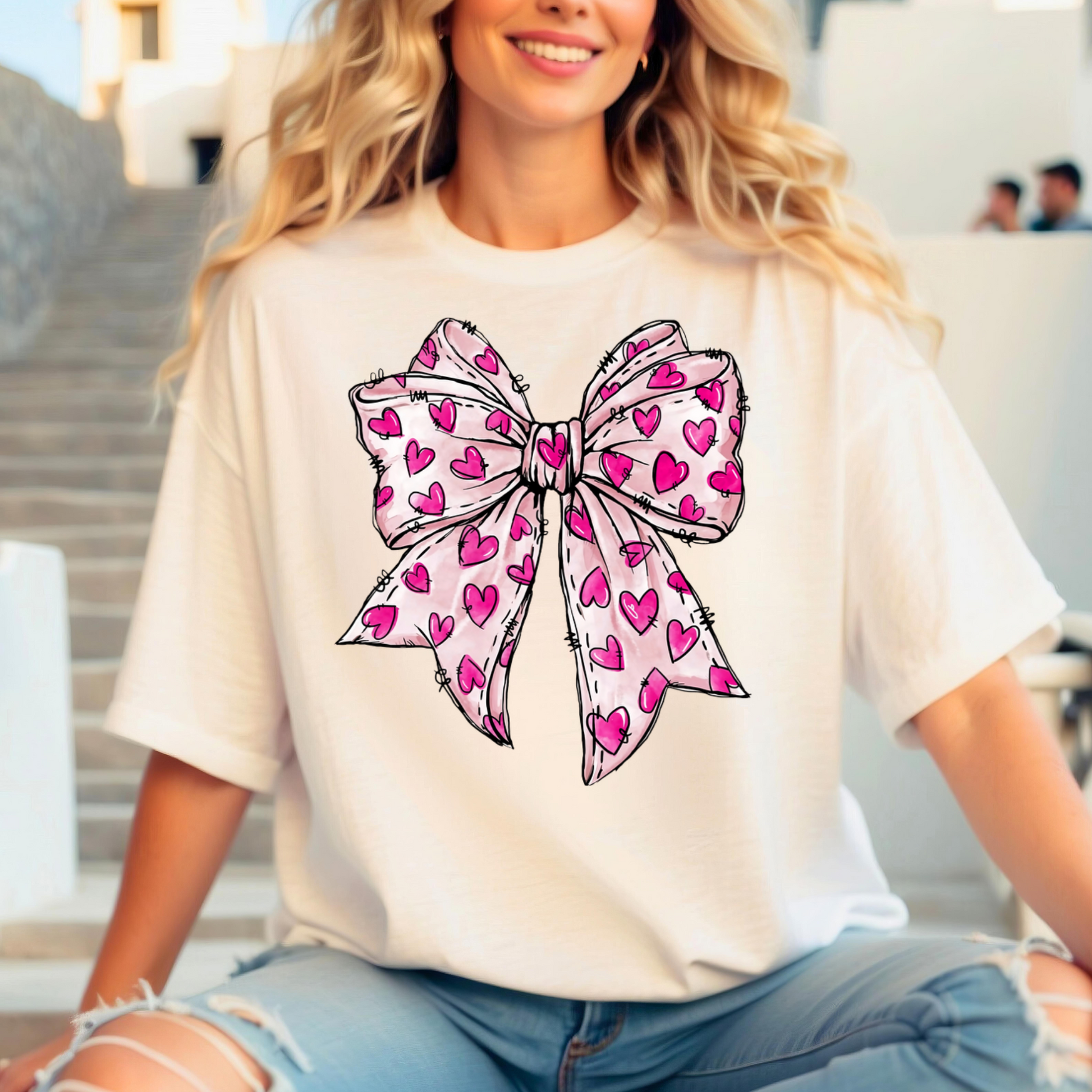 Pink Bow Tee/Sweatshirt
