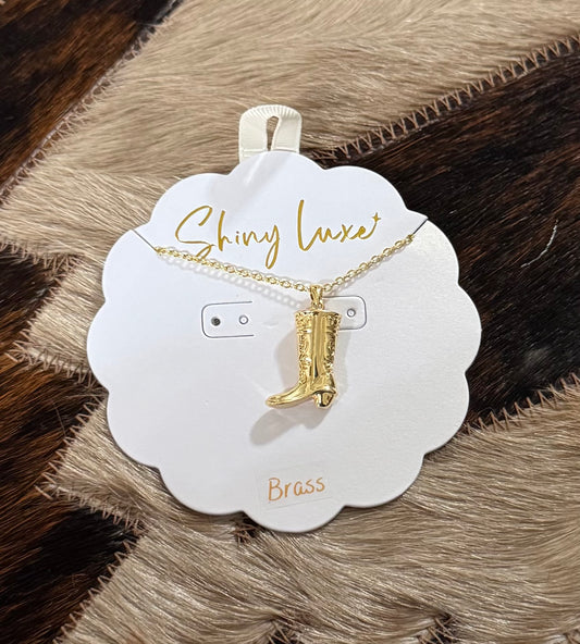 Golden Boot Necklace