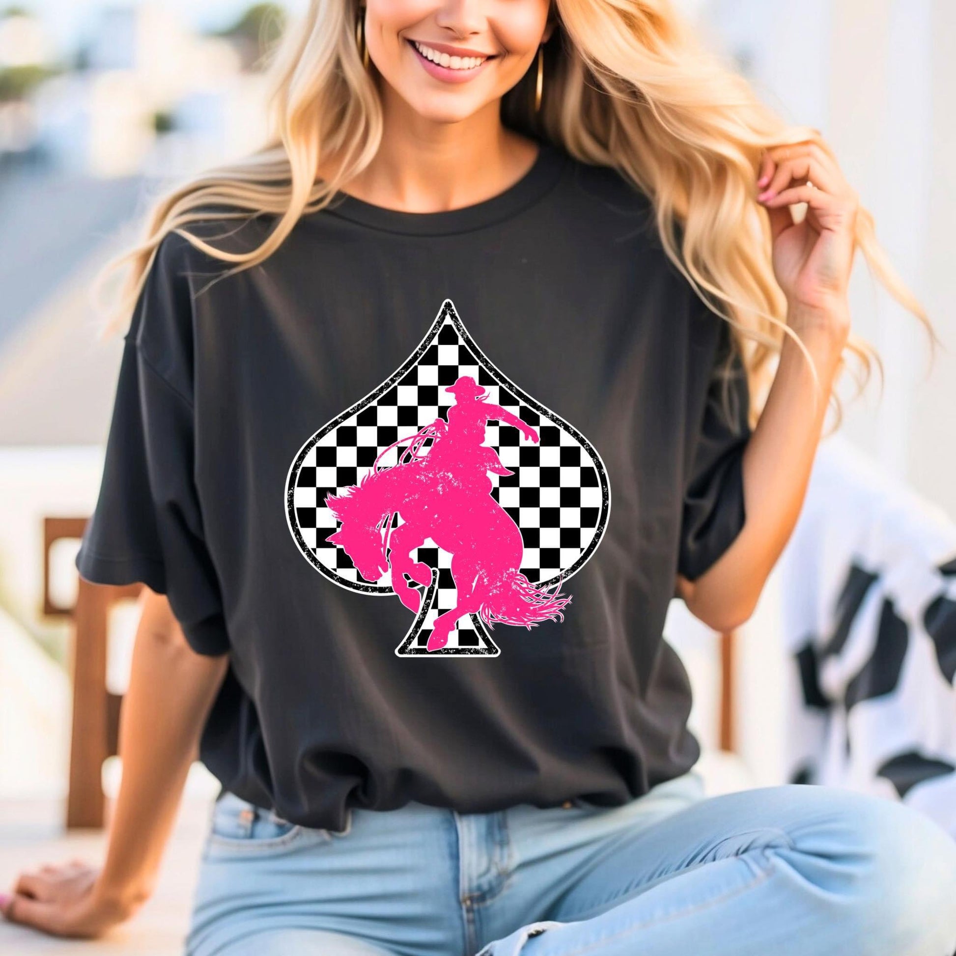 Checkered Cowboy Tee/Sweatshirt