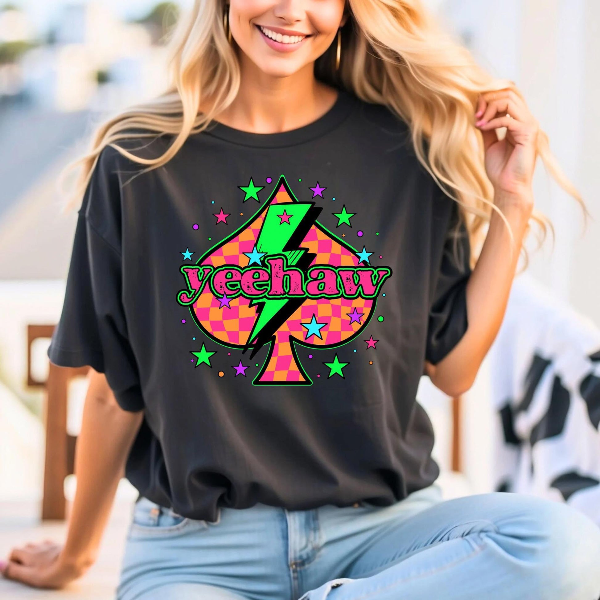 Neon Yeehaw Tee/Sweatshirt