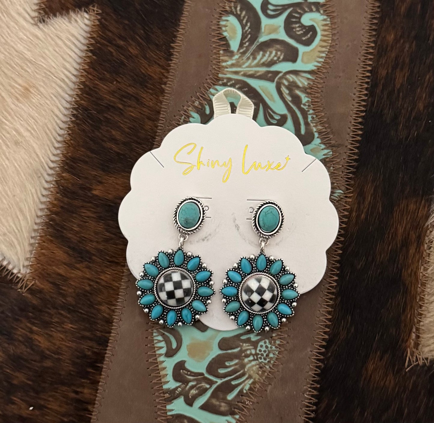 Checkered Cowgirl Earrings