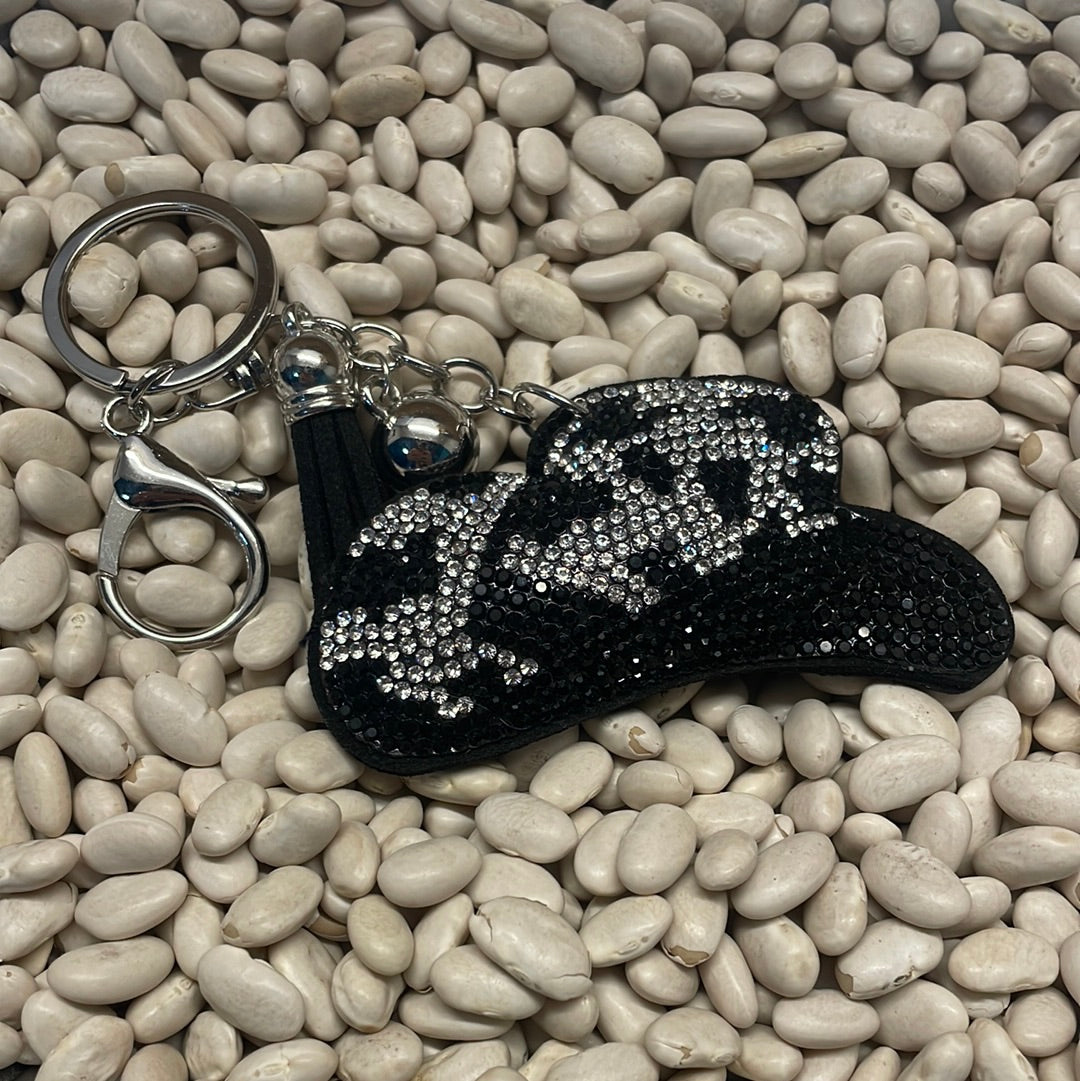 Rhinestone Cowboy Hat Keychain