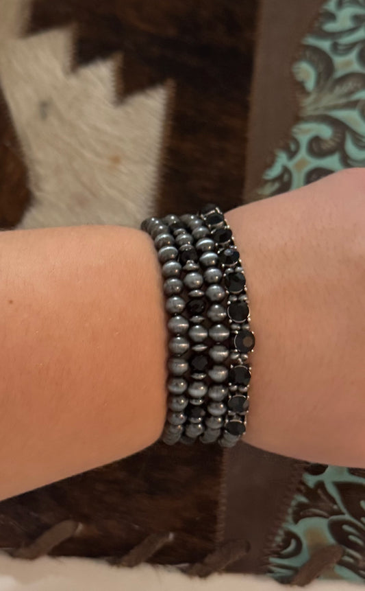 Black Beauty Bracelet Set