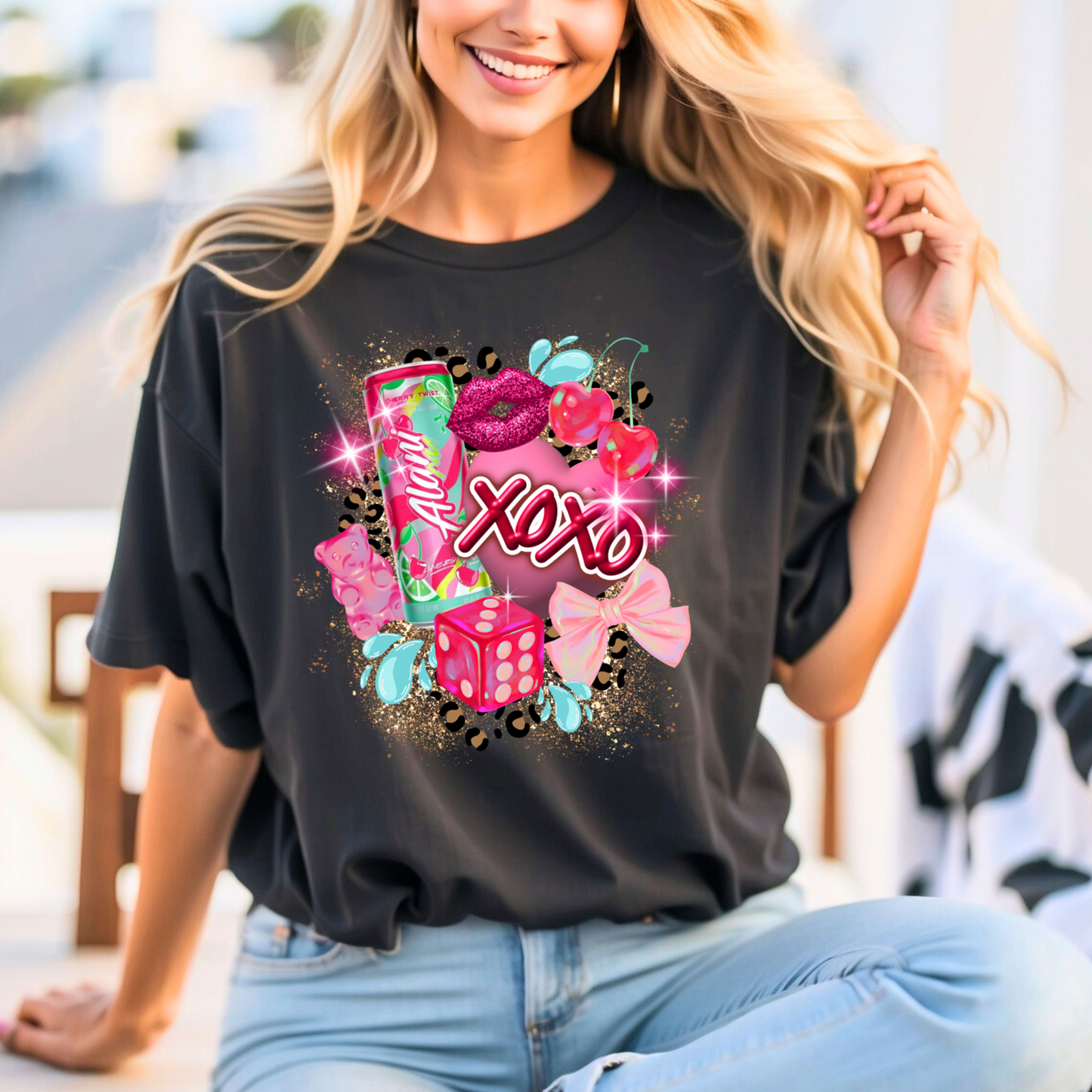 Alani Cherry Twist Tee/Sweatshirt