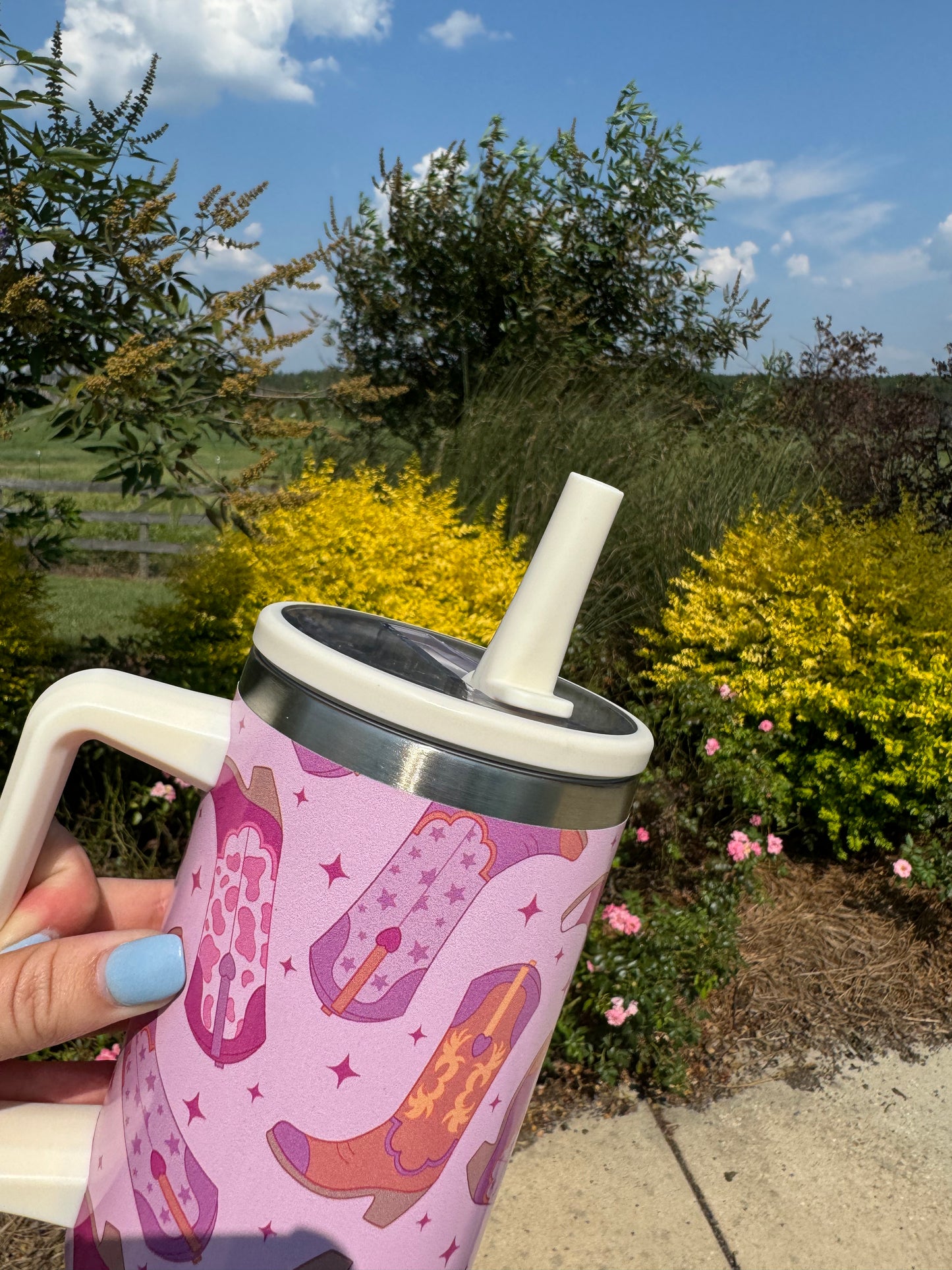 40 oz Tumbler with Pop Up Straw