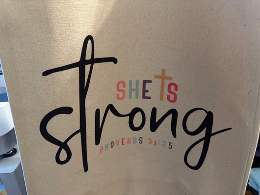 She is Strong Tote Bag